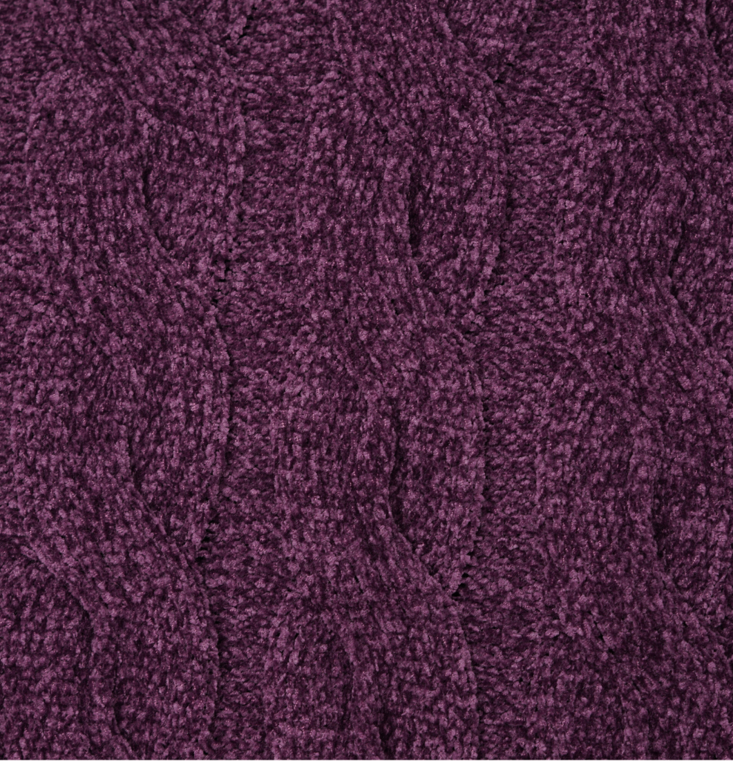 pie de cama frazada chenille trenza 110 x 150 cm