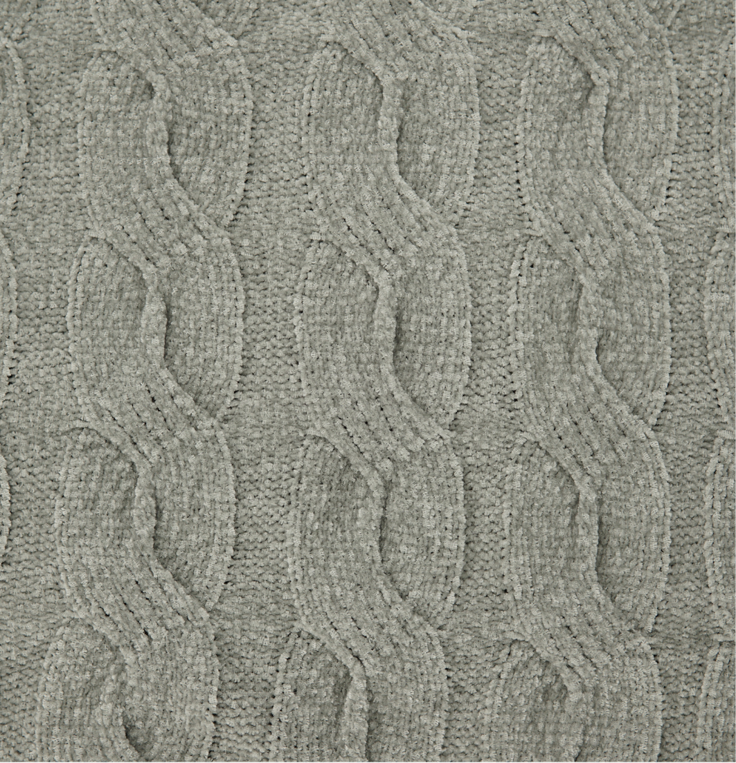 pie de cama frazada chenille trenza 110 x 150 cm