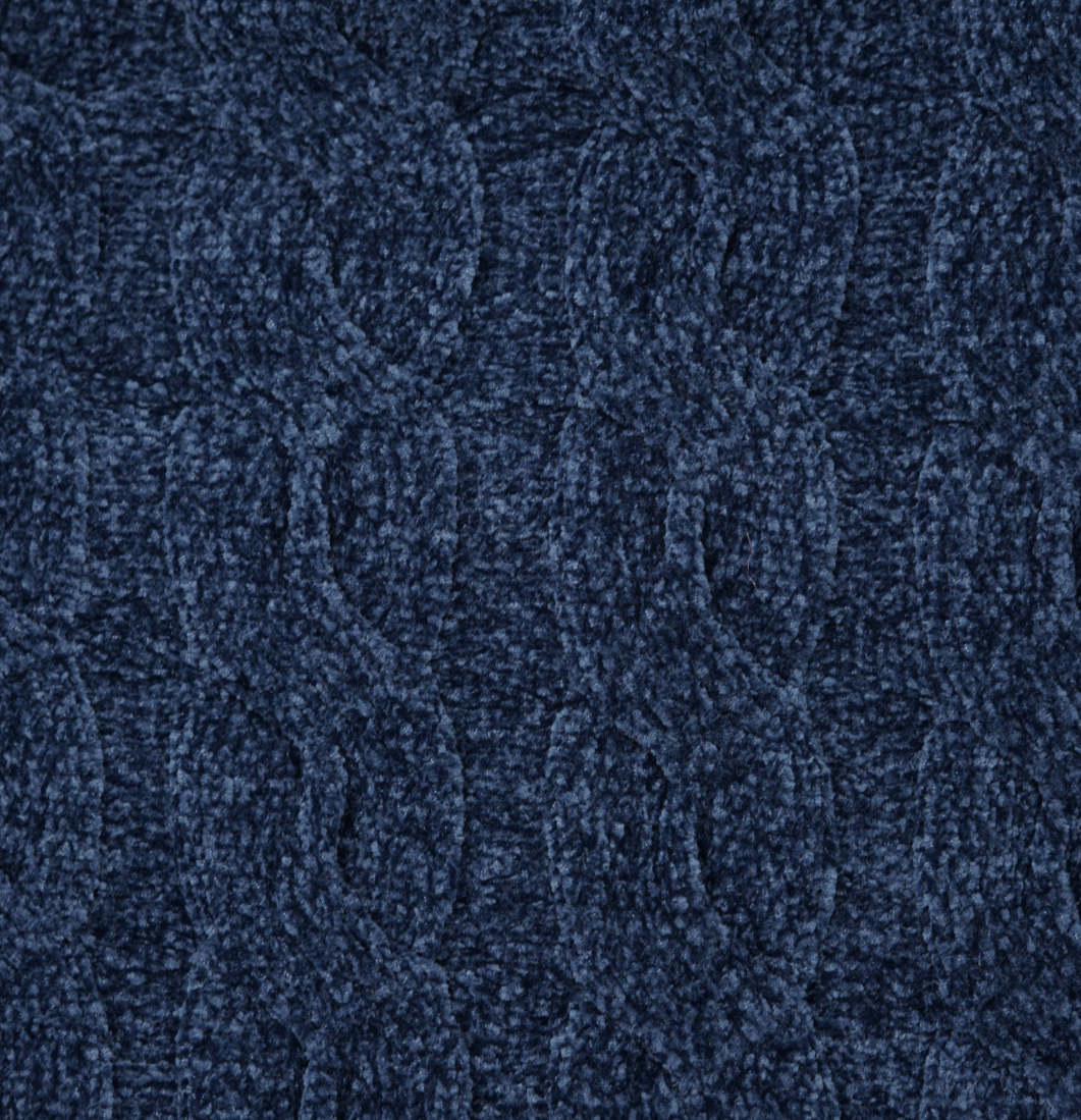 pie de cama frazada chenille trenza 110 x 150 cm