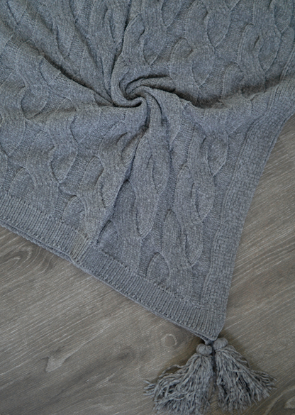 Frazada Chenille Trenza King 110 x 220 cm PE