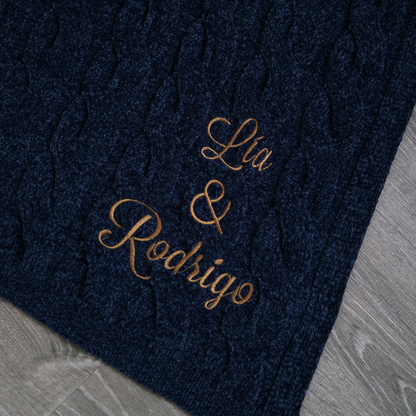 Pie de Cama Frazada Chenille Trenza 110 x 150 cm