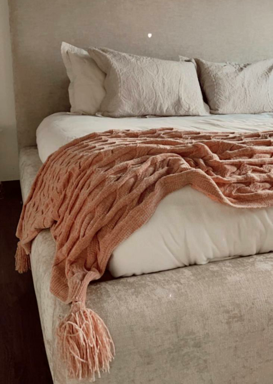 Frazada Chenille Trenza King 110 x 220 cm PE